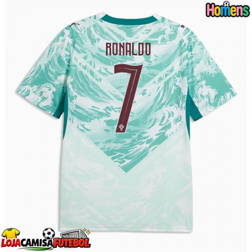 Camisa de Futebol Portugal Cristiano Ronaldo #7 Equipamento Secundário Mundo 2026 Manga Curta